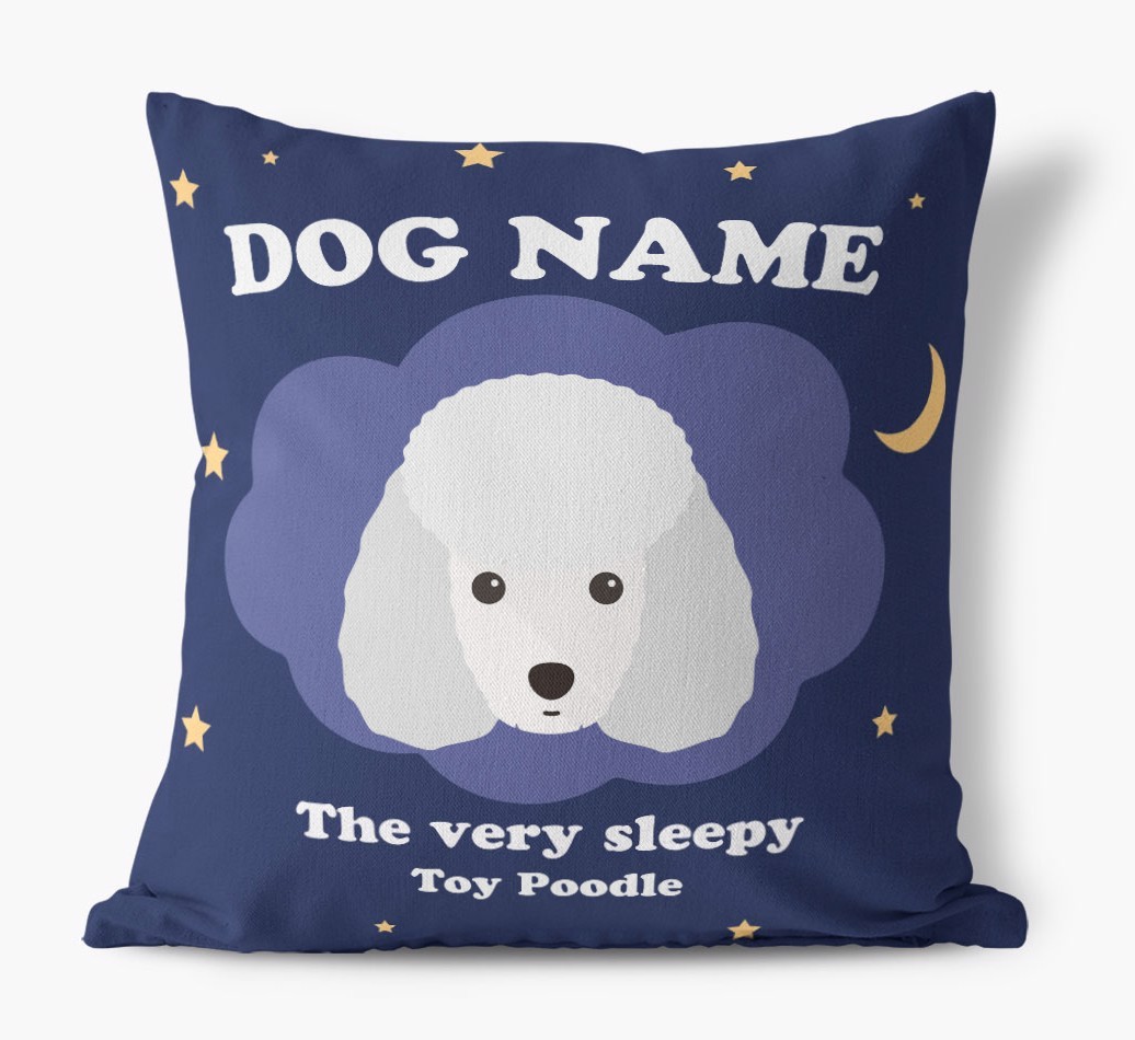 Very Sleepy: Personalised {breedFullName} Canvas Cushion