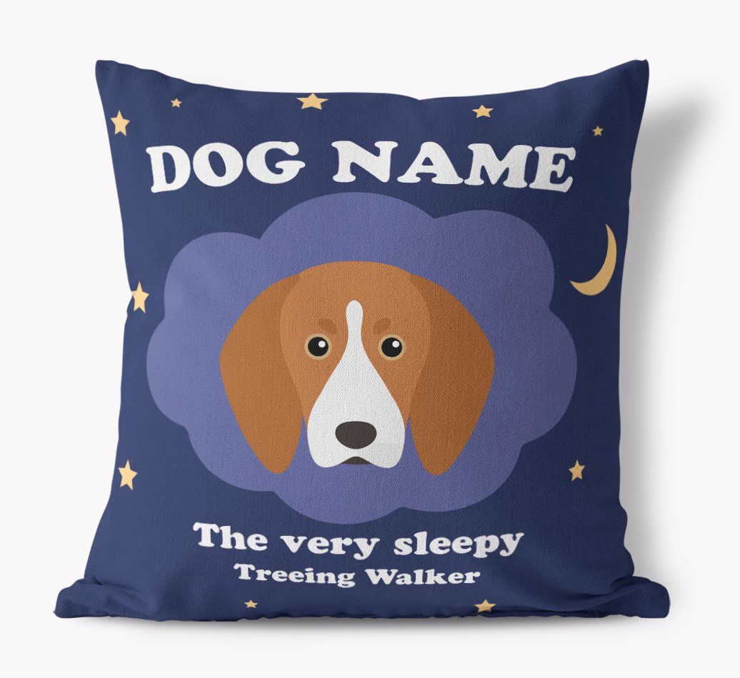 Very Sleepy: Personalised {breedFullName} Canvas Cushion