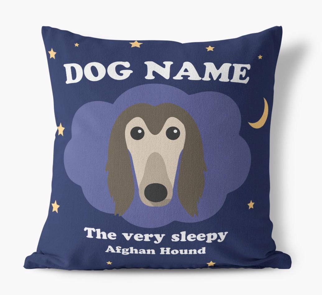 Very Sleepy: Personalized {breedFullName} Canvas Pillow