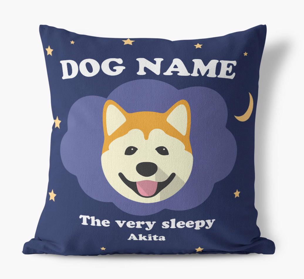 Very Sleepy: Personalized {breedFullName} Canvas Pillow