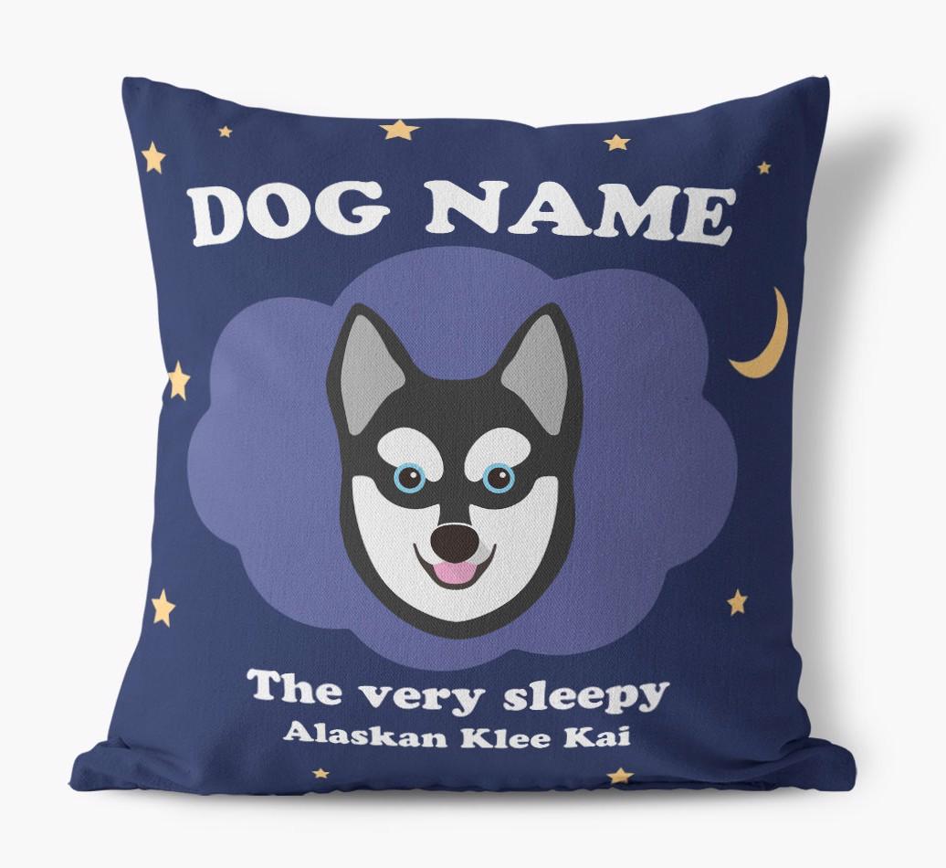 Very Sleepy: Personalized {breedFullName} Canvas Pillow