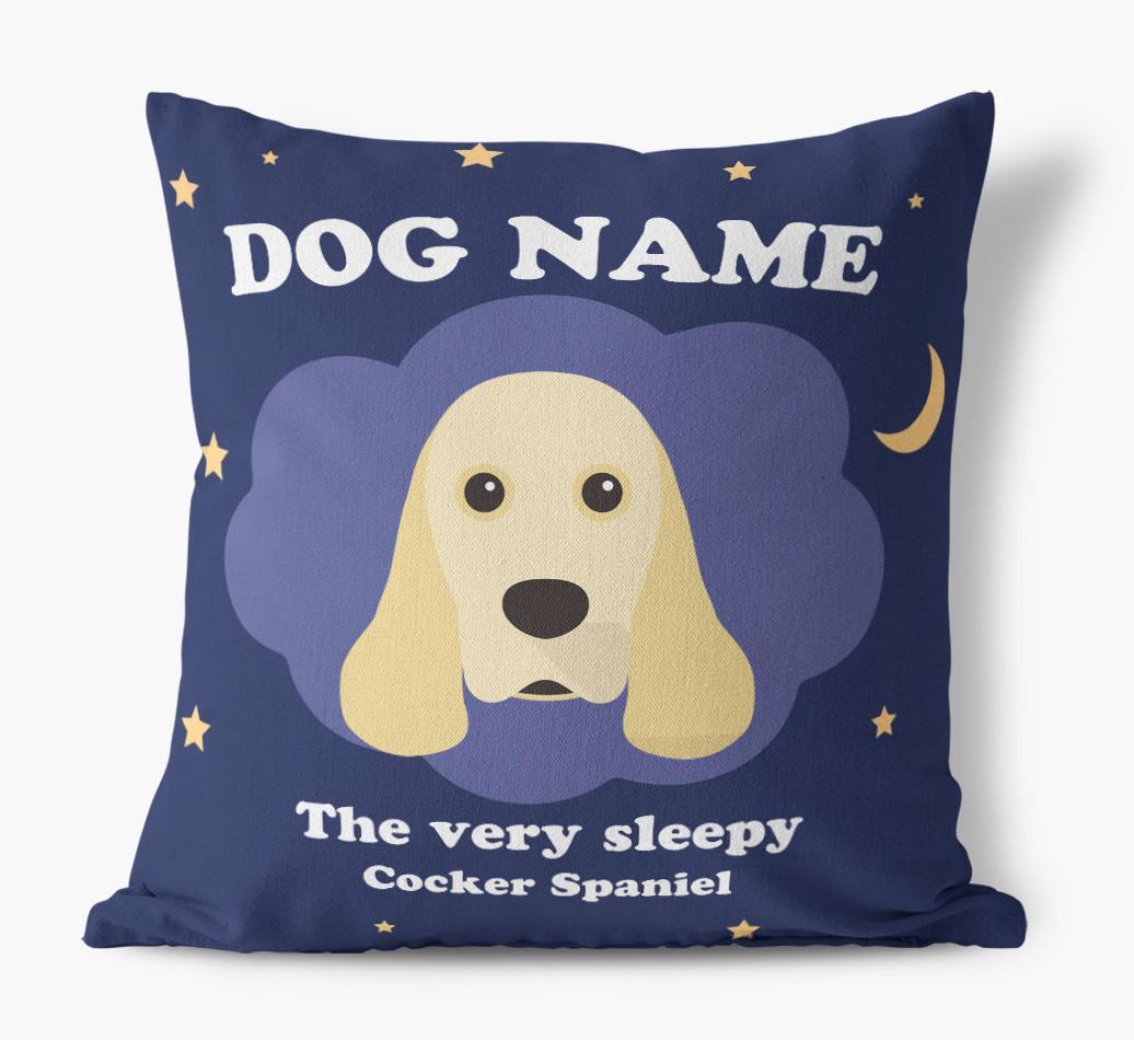 Very Sleepy: Personalized {breedFullName} Canvas Pillow