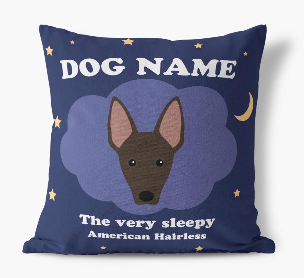 Very Sleepy: Personalized {breedFullName} Canvas Pillow