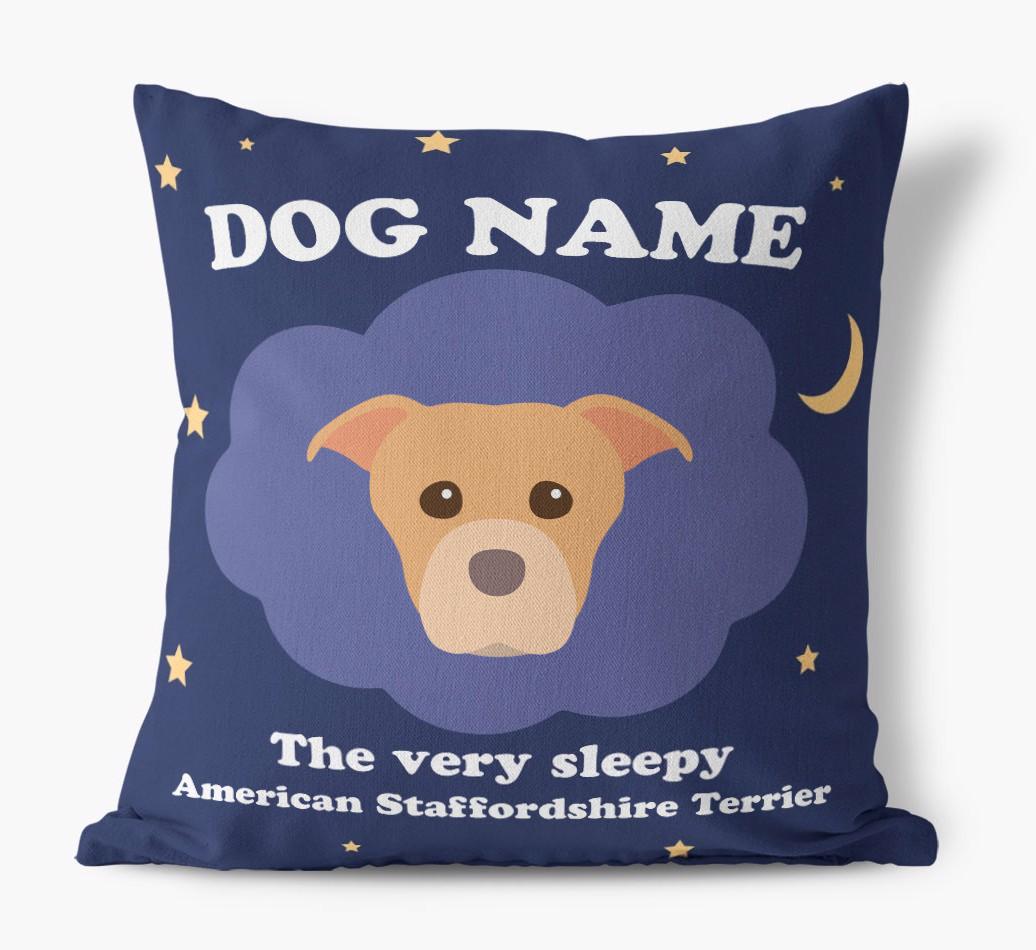 Very Sleepy: Personalized {breedFullName} Canvas Pillow