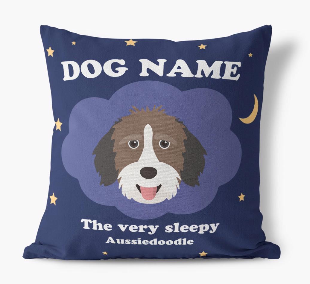 Very Sleepy: Personalized {breedFullName} Canvas Pillow