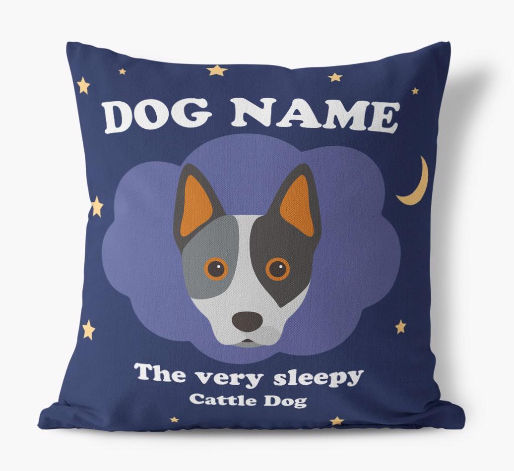 Very Sleepy: Personalized {breedFullName} Canvas Pillow