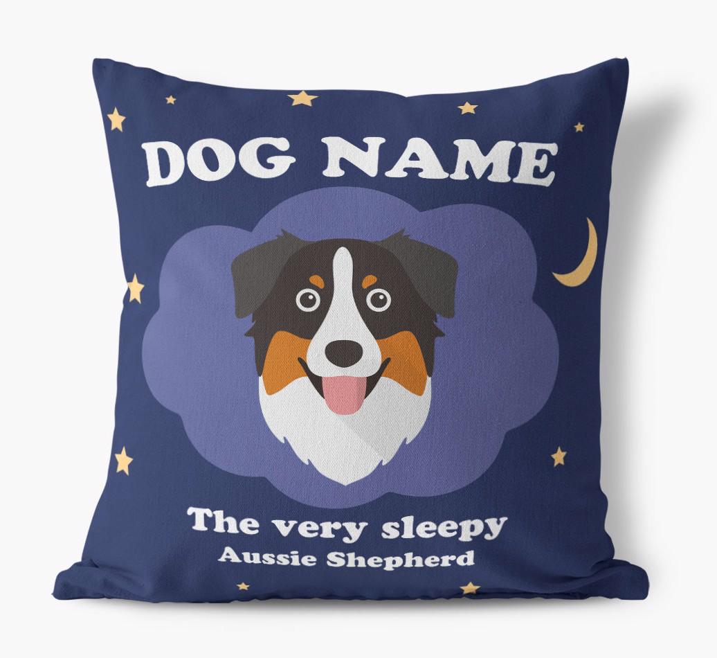 Very Sleepy: Personalized {breedFullName} Canvas Pillow