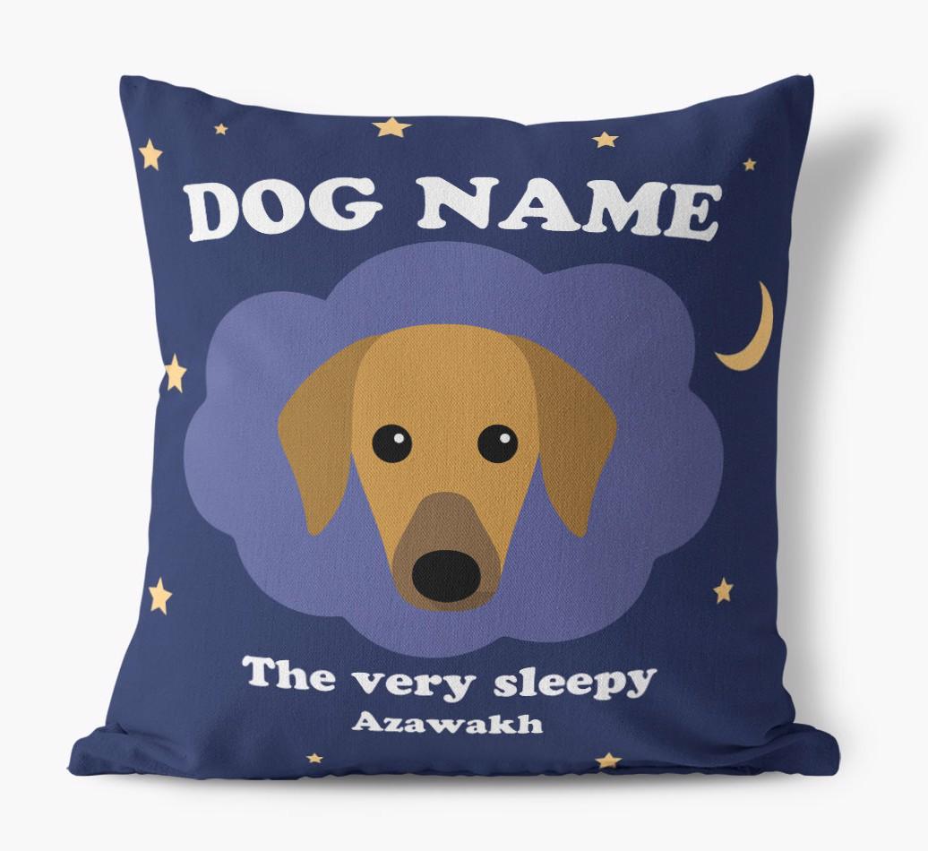 Very Sleepy: Personalized {breedFullName} Canvas Pillow