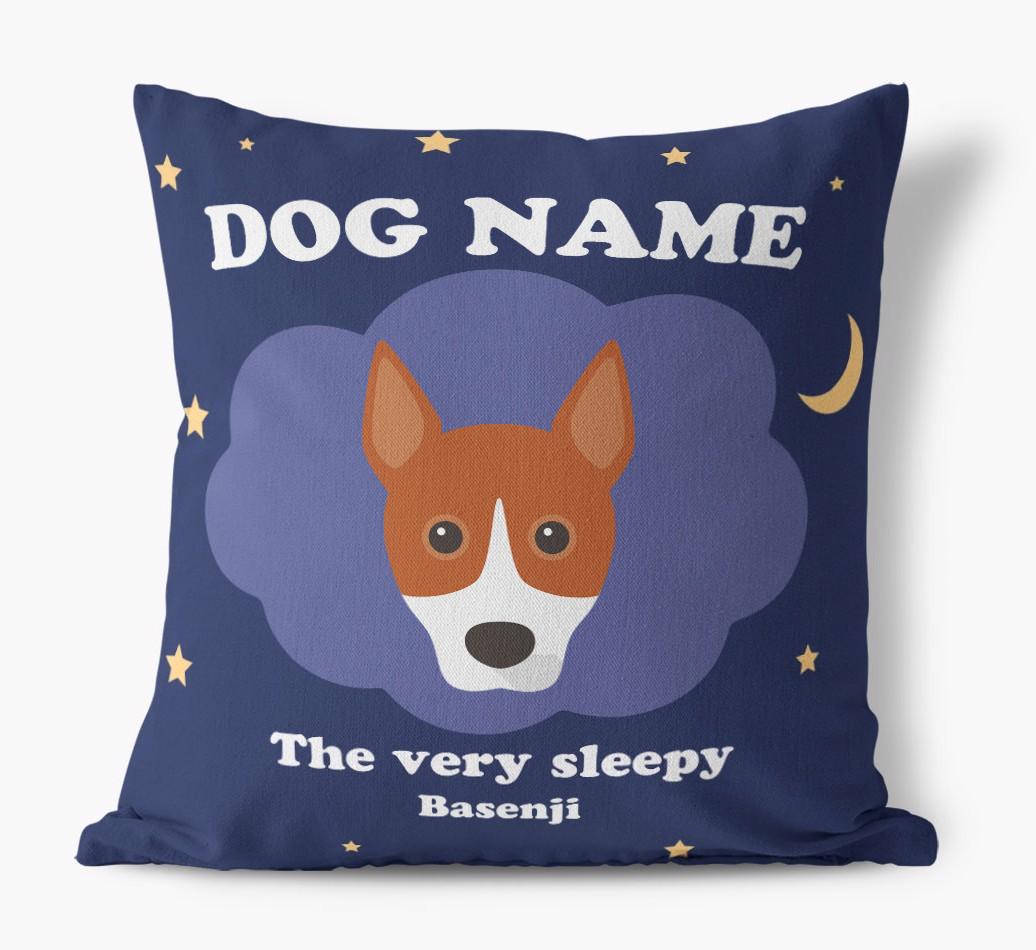 Very Sleepy: Personalized {breedFullName} Canvas Pillow