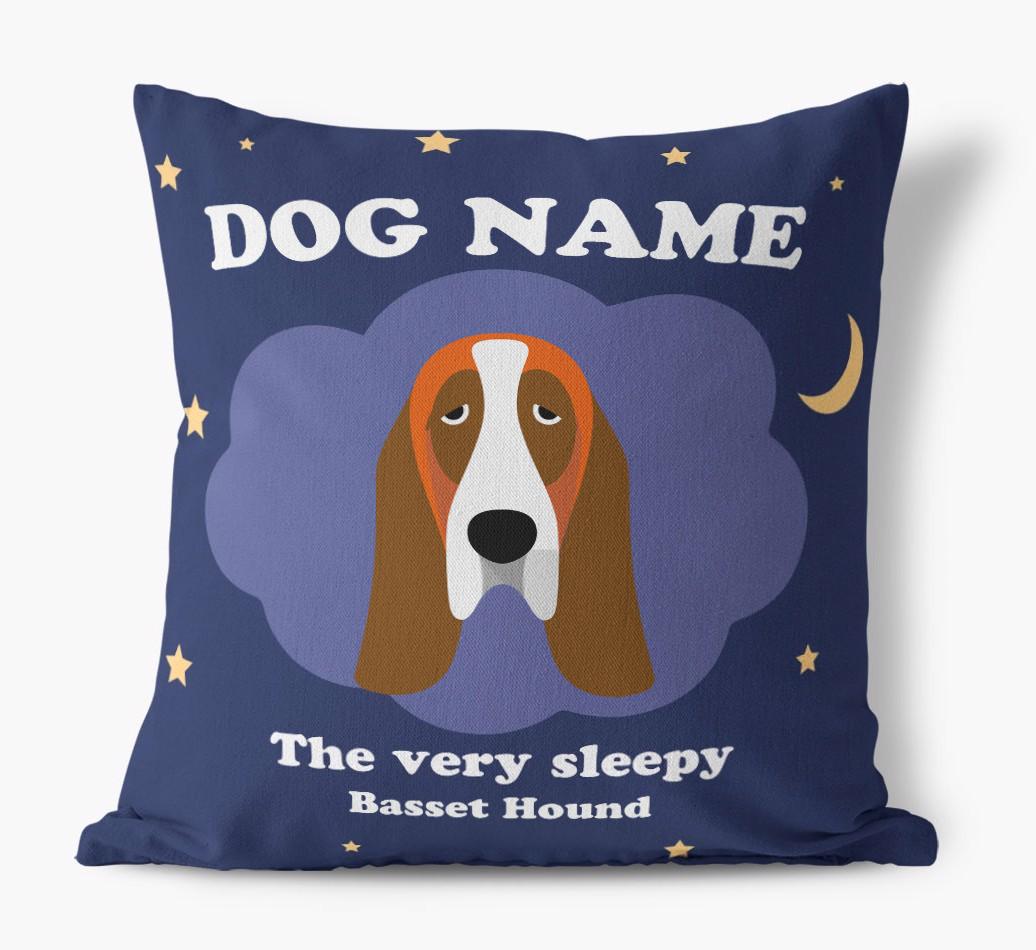 Very Sleepy: Personalized {breedFullName} Canvas Pillow