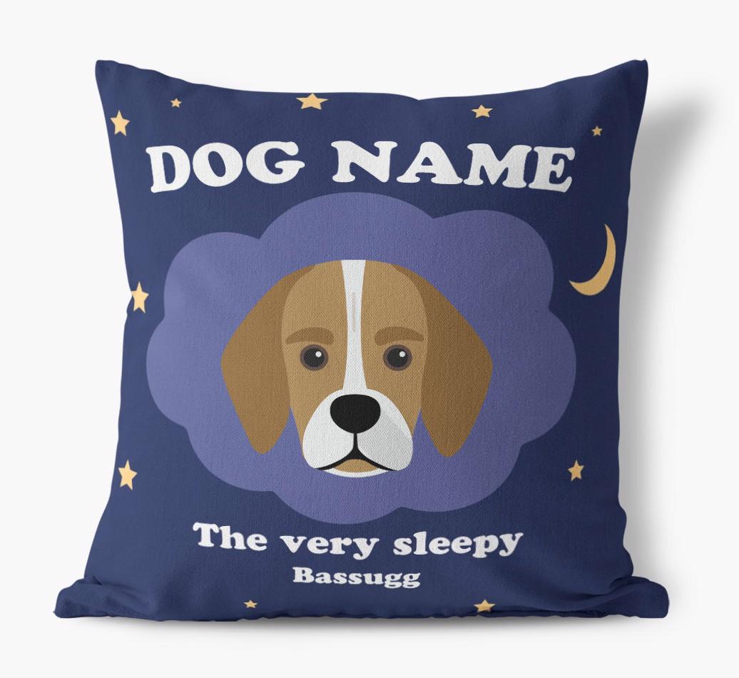 Very Sleepy: Personalized {breedFullName} Canvas Pillow