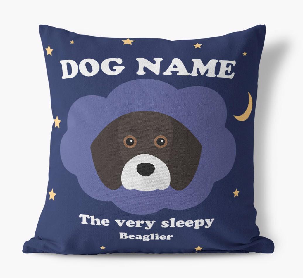 Very Sleepy: Personalized {breedFullName} Canvas Pillow