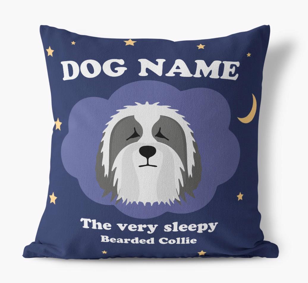 Very Sleepy: Personalized {breedFullName} Canvas Pillow