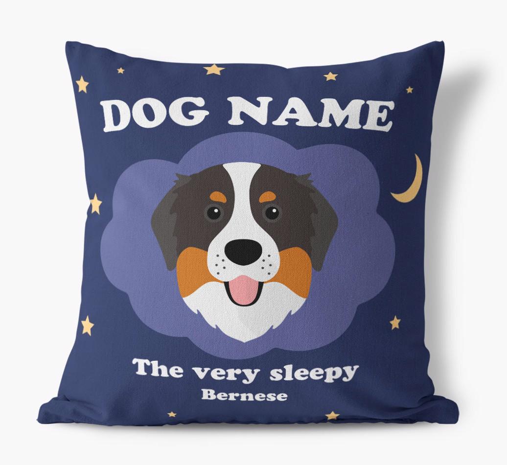 Very Sleepy: Personalized {breedFullName} Canvas Pillow