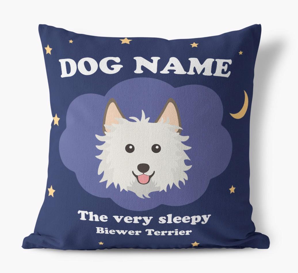 Very Sleepy: Personalized {breedFullName} Canvas Pillow