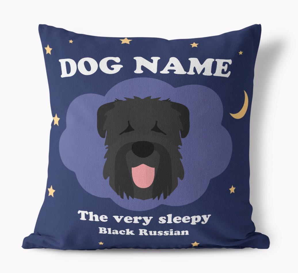 Very Sleepy: Personalized {breedFullName} Canvas Pillow