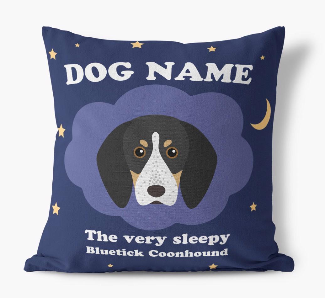 Very Sleepy: Personalized {breedFullName} Canvas Pillow