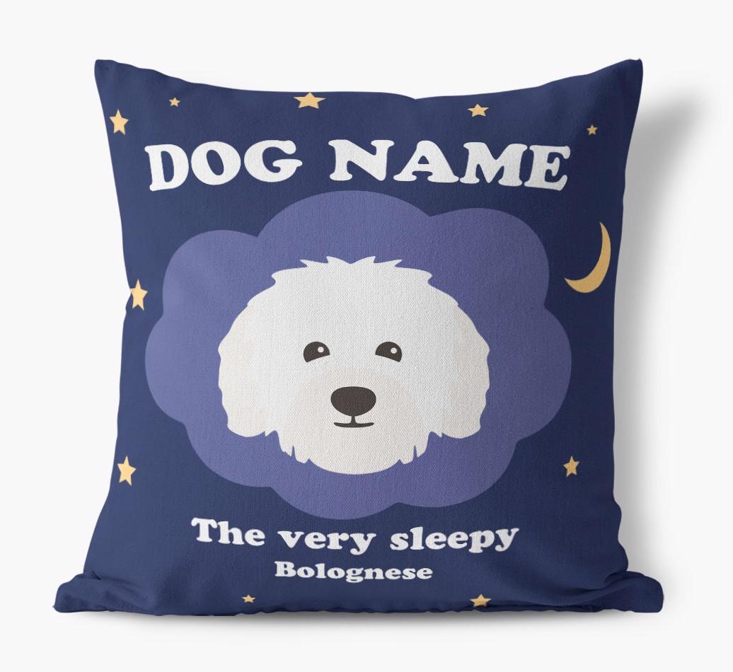 Very Sleepy: Personalized {breedFullName} Canvas Pillow