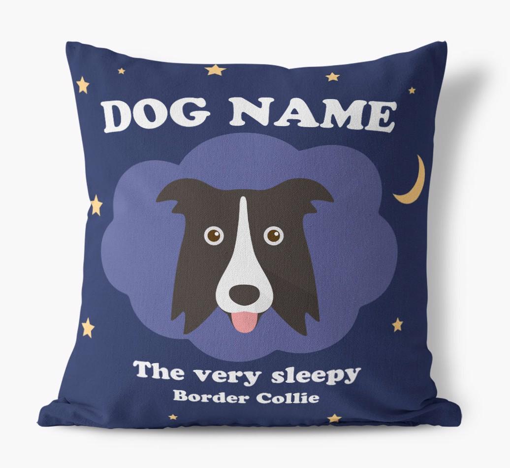 Very Sleepy: Personalized {breedFullName} Canvas Pillow