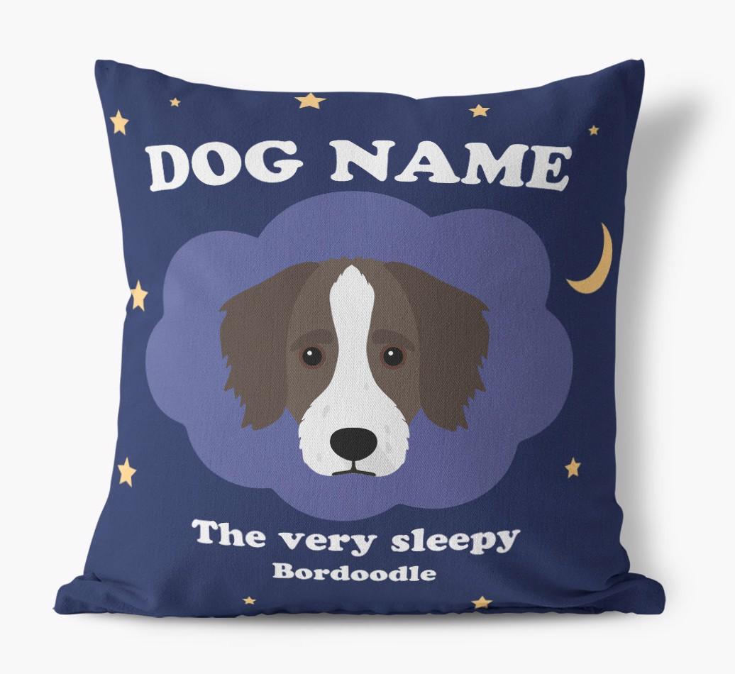 Very Sleepy: Personalized {breedFullName} Canvas Pillow