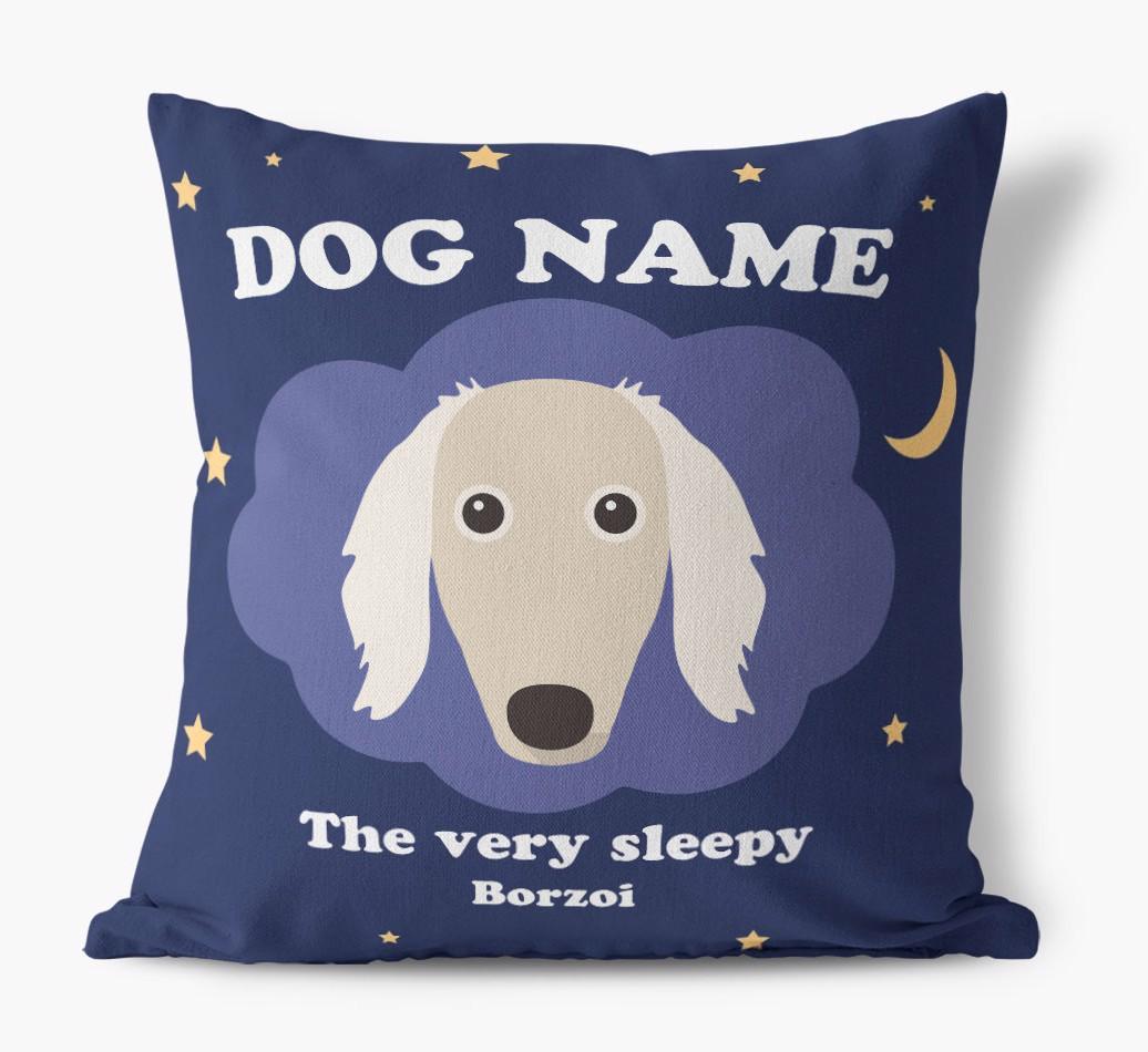 Very Sleepy: Personalized {breedFullName} Canvas Pillow