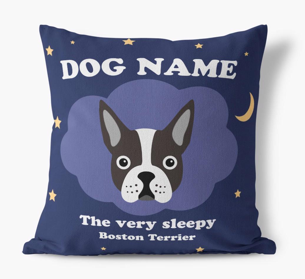 Very Sleepy: Personalized {breedFullName} Canvas Pillow