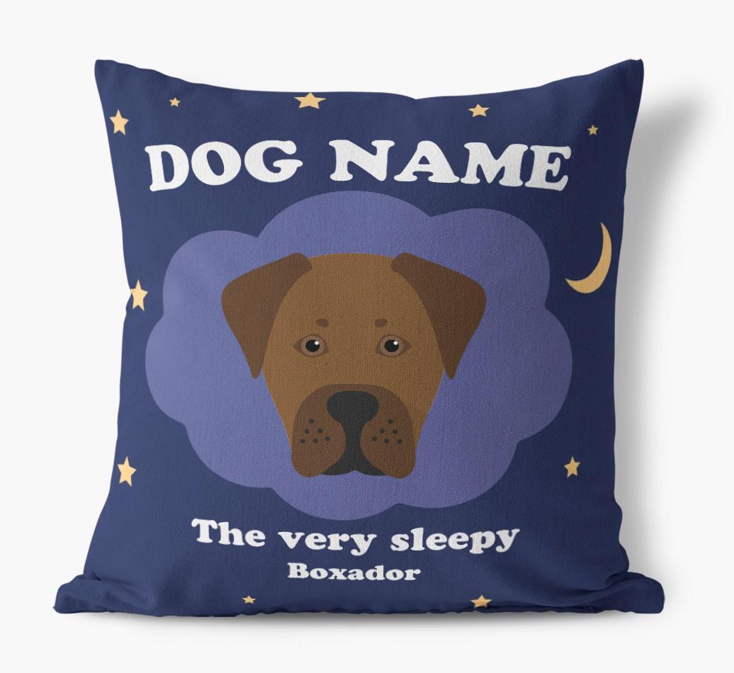 Very Sleepy: Personalized {breedFullName} Canvas Pillow