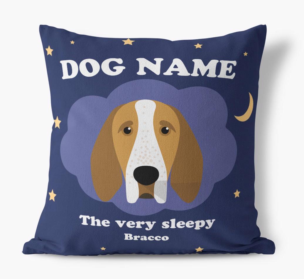 Very Sleepy: Personalized {breedFullName} Canvas Pillow
