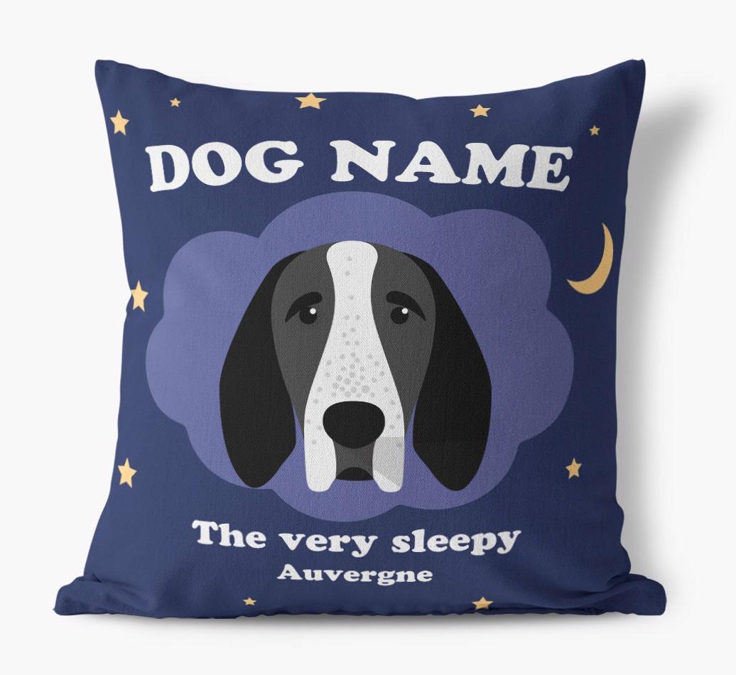 Very Sleepy: Personalized {breedFullName} Canvas Pillow