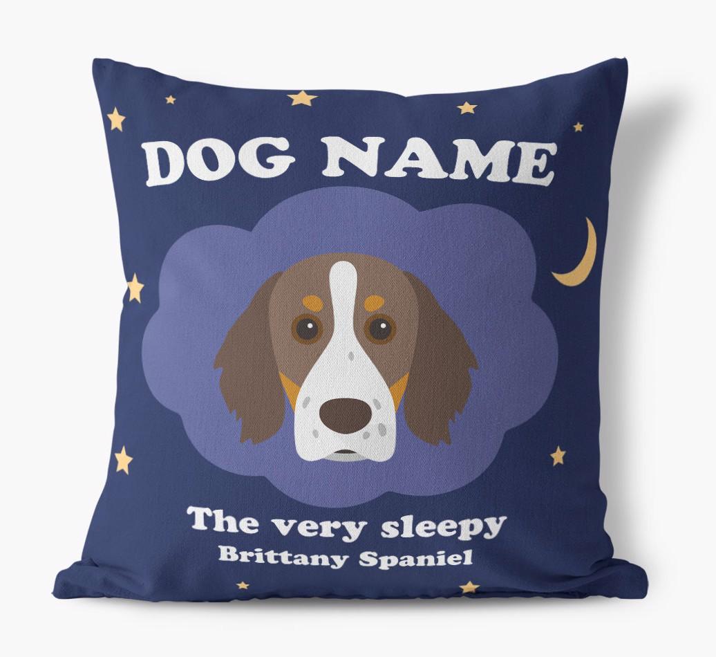 Very Sleepy: Personalized {breedFullName} Canvas Pillow