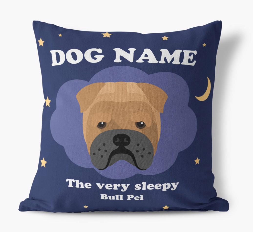 Very Sleepy: Personalized {breedFullName} Canvas Pillow