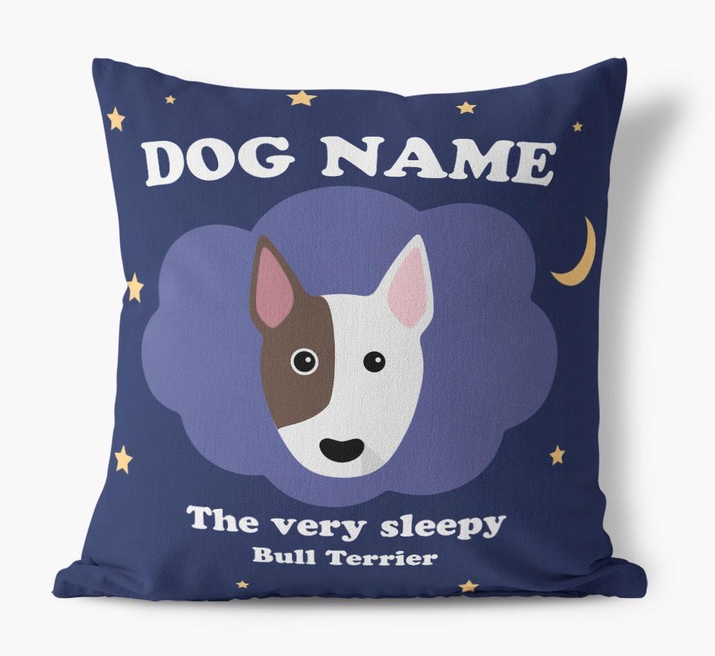Very Sleepy: Personalized {breedFullName} Canvas Pillow