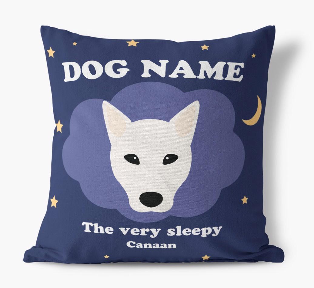 Very Sleepy: Personalized {breedFullName} Canvas Pillow