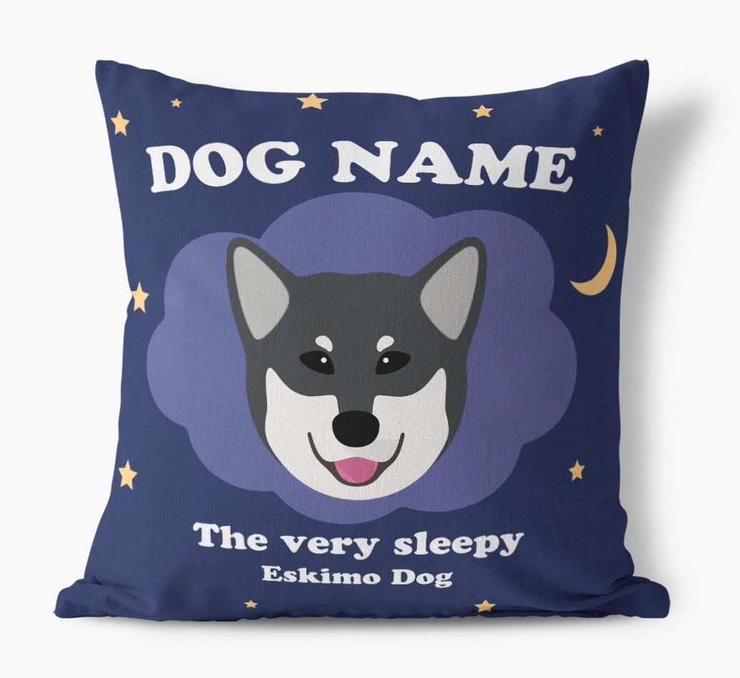 Very Sleepy: Personalized {breedFullName} Canvas Pillow