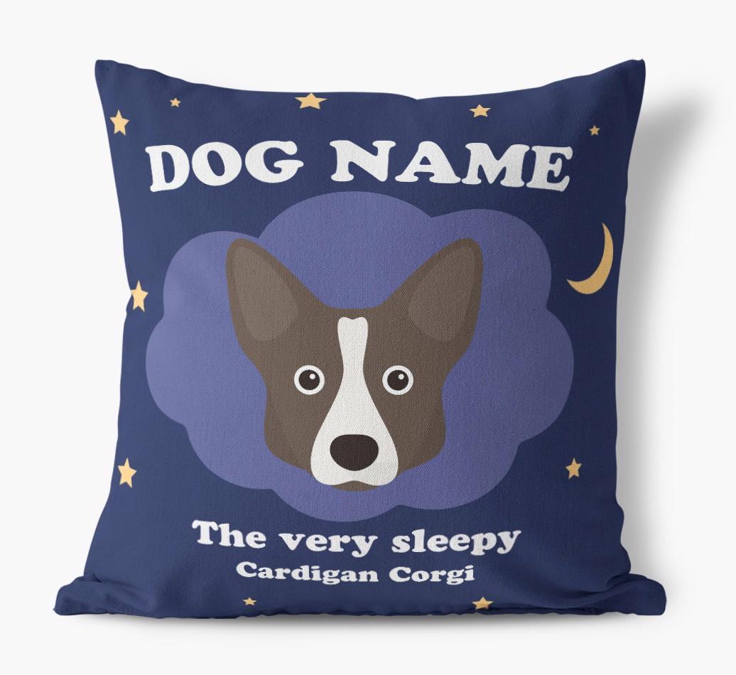 Very Sleepy: Personalized {breedFullName} Canvas Pillow