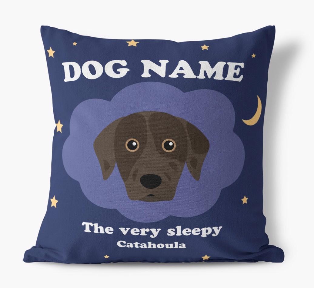 Very Sleepy: Personalized {breedFullName} Canvas Pillow
