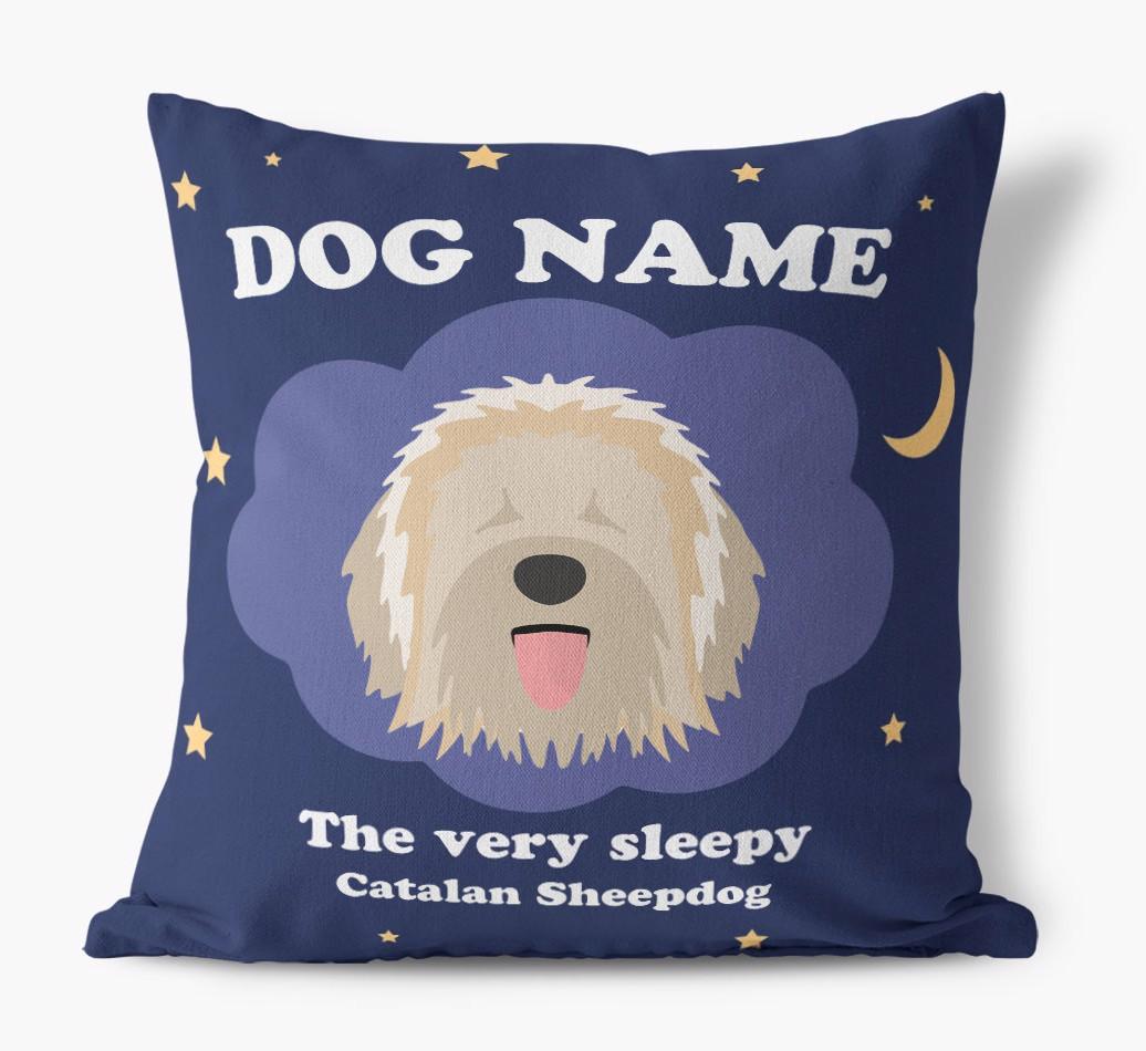 Very Sleepy: Personalized {breedFullName} Canvas Pillow