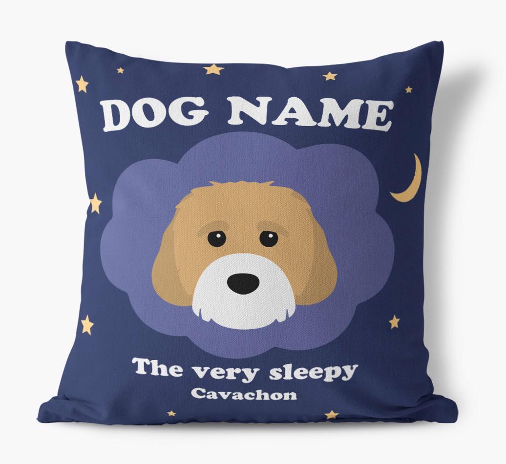 Very Sleepy: Personalized {breedFullName} Canvas Pillow