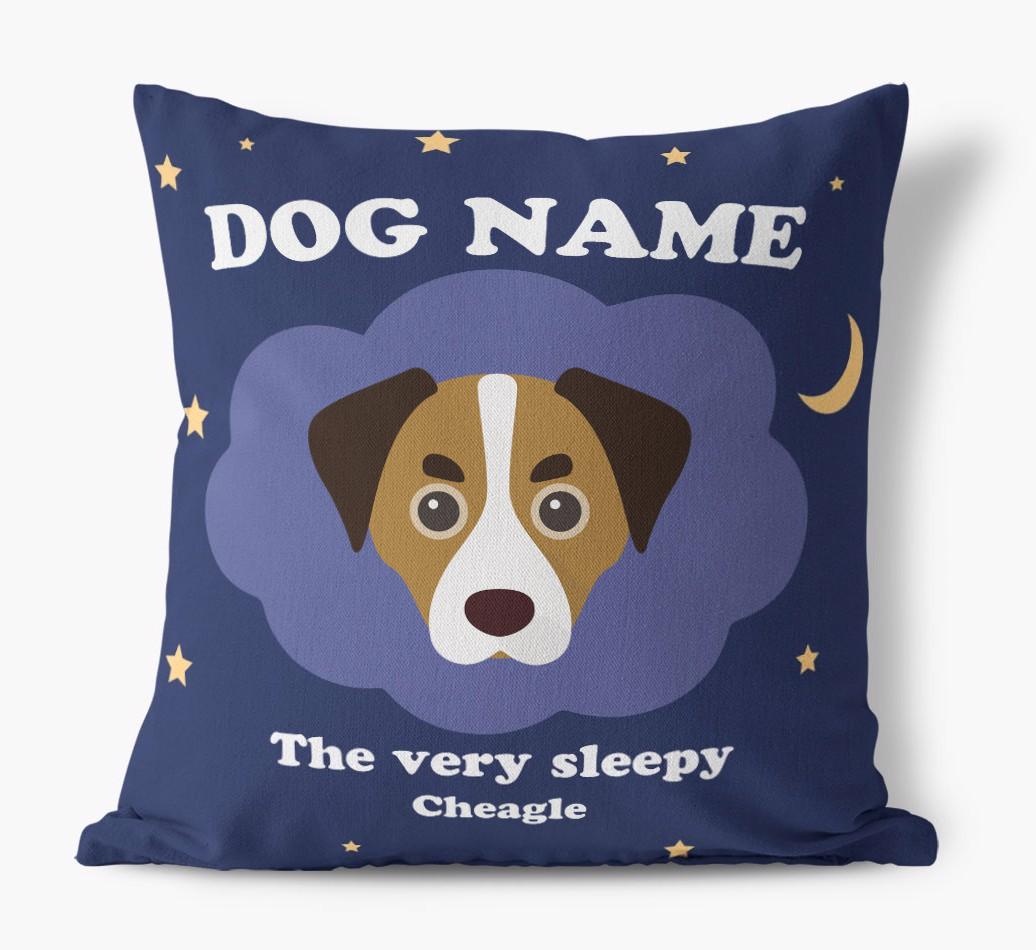 Very Sleepy: Personalized {breedFullName} Canvas Pillow