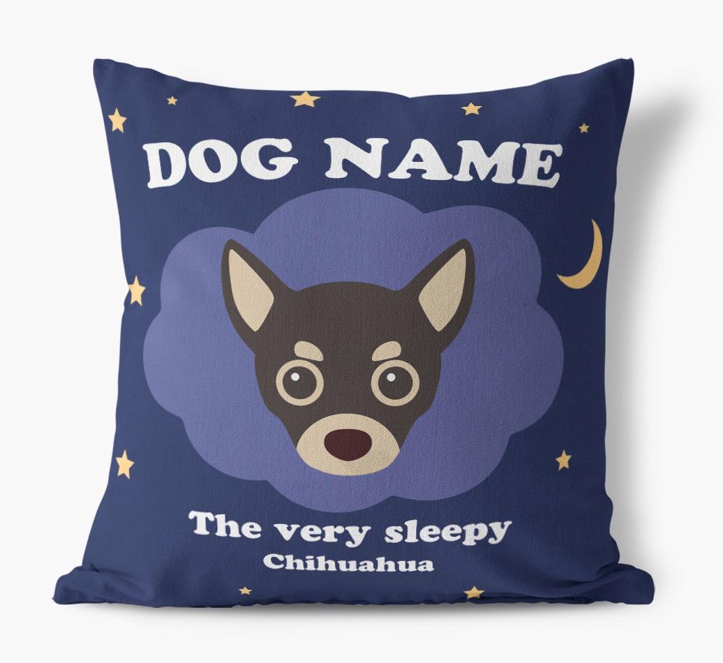 Very Sleepy: Personalized {breedFullName} Canvas Pillow