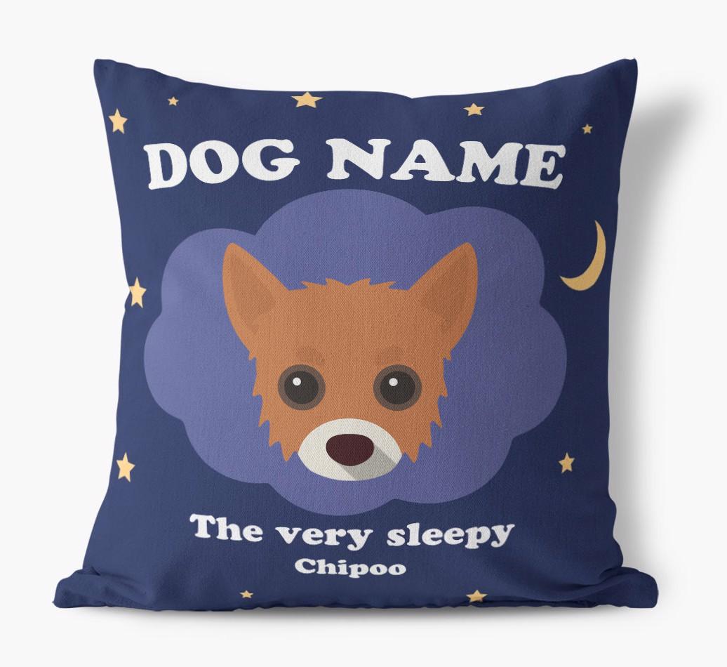 Very Sleepy: Personalized {breedFullName} Canvas Pillow