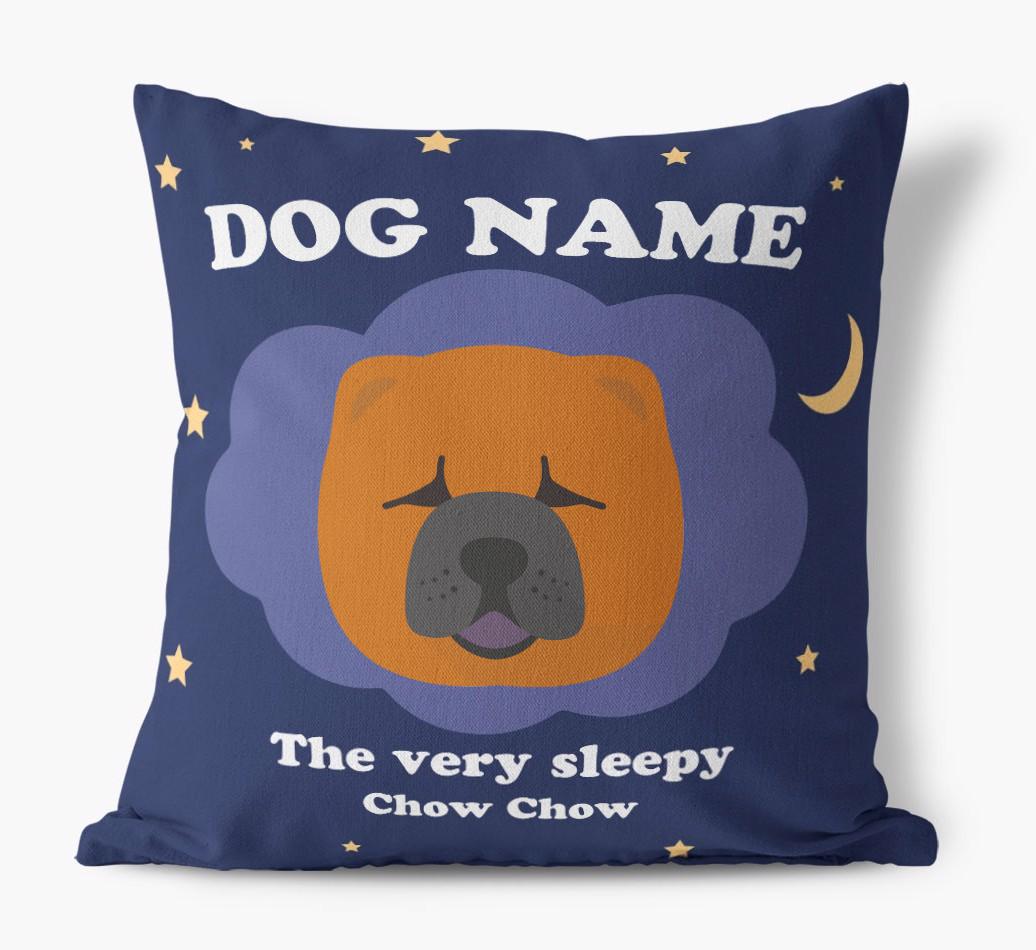 Very Sleepy: Personalized {breedFullName} Canvas Pillow