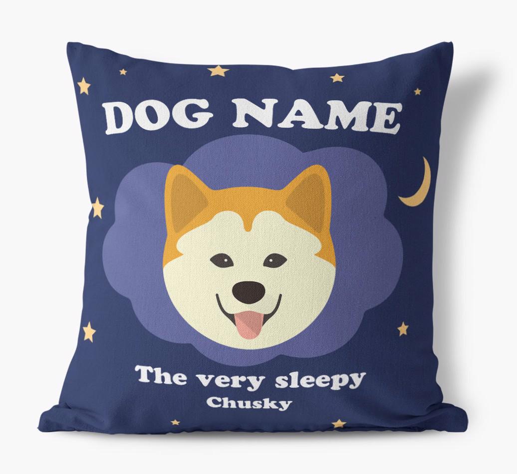 Very Sleepy: Personalized {breedFullName} Canvas Pillow