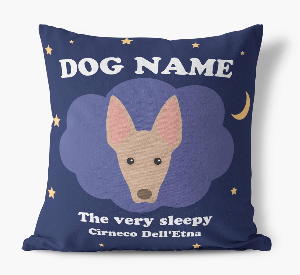 Very Sleepy: Personalized {breedFullName} Canvas Pillow