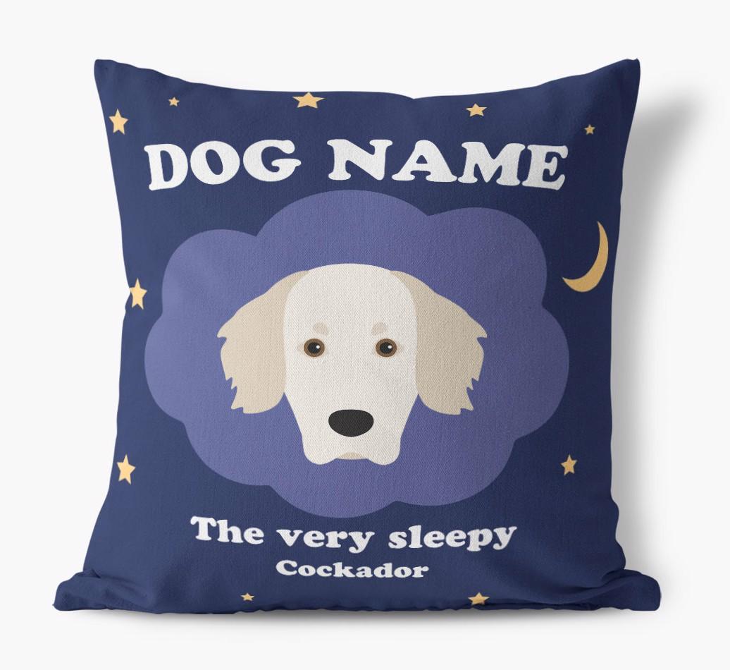 Very Sleepy: Personalized {breedFullName} Canvas Pillow