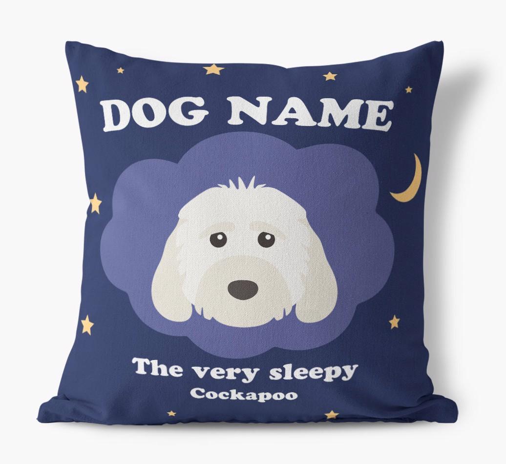 Very Sleepy: Personalized {breedFullName} Canvas Pillow