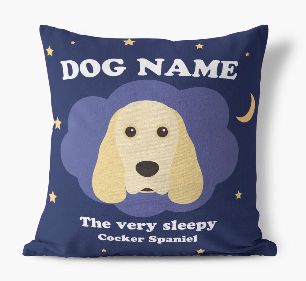 Very Sleepy: Personalized {breedFullName} Canvas Pillow