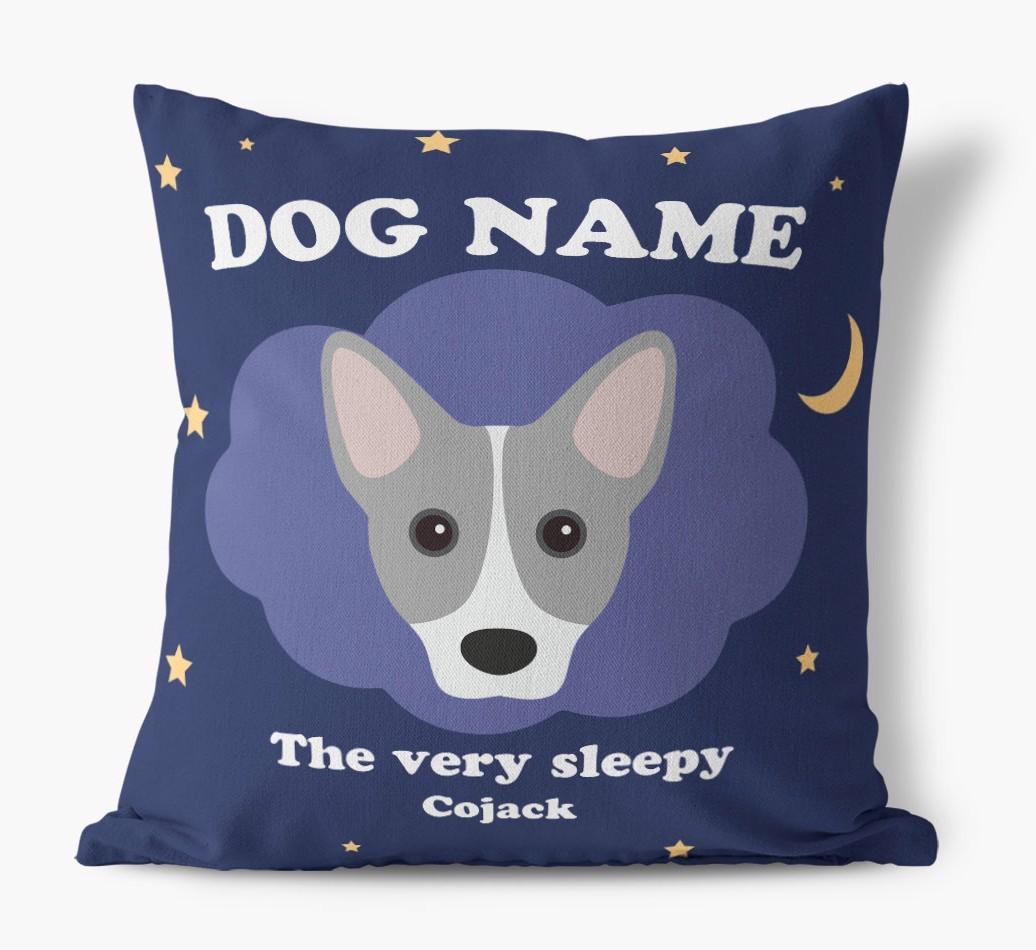Very Sleepy: Personalized {breedFullName} Canvas Pillow