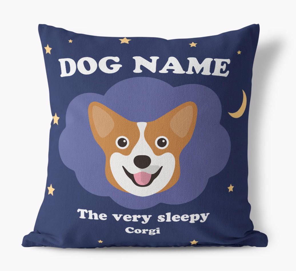 Very Sleepy: Personalized {breedFullName} Canvas Pillow