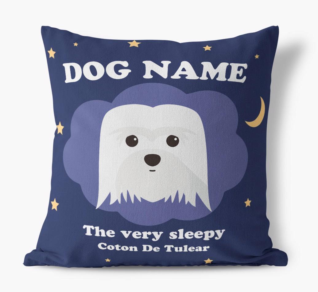 Very Sleepy: Personalized {breedFullName} Canvas Pillow